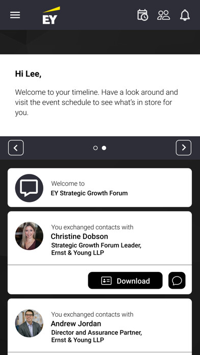 Emulate iPhone app EY Strategic Growth Forum using MyAndroid