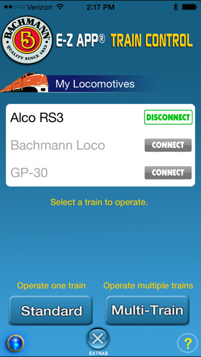 Emulate iPhone app E-Z App Train Control using MyAndroid