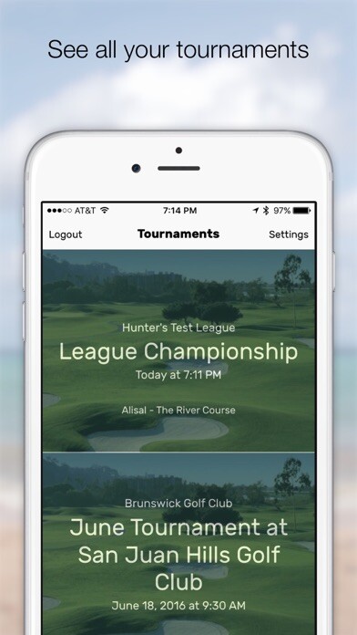 Emulate iPhone app EZ Golf League using MyAndroid