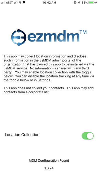 Emulate iPhone app EZ MDM using MyAndroid