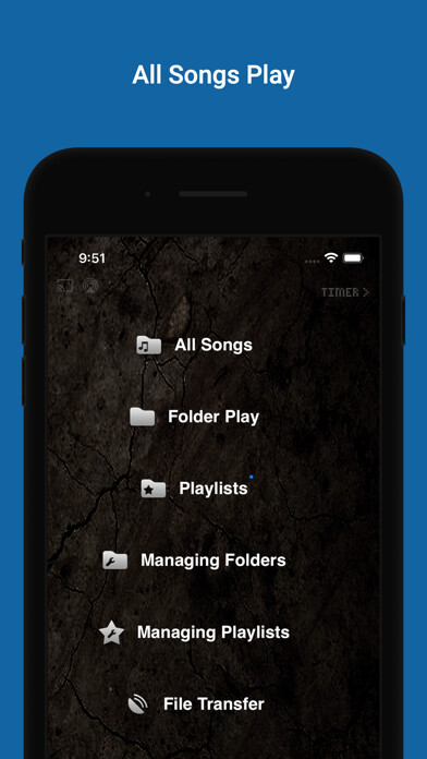 Emulate iPhone app EZMP3 Player Pro using MyAndroid
