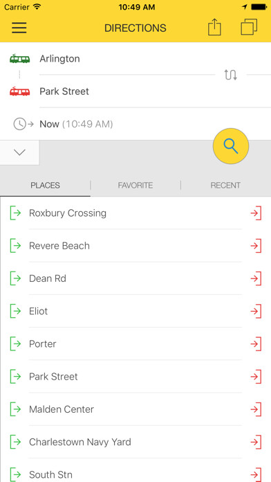 Emulate iPhone app ezRide Boston - Offline Public Transport Trip Planner using MyAndroid
