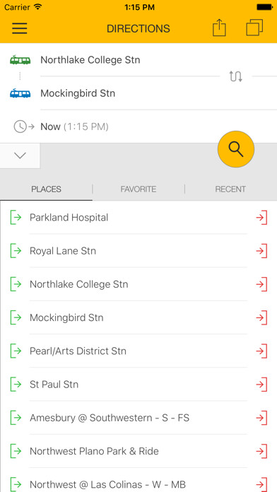 Emulate iPhone app ezRide Dallas - Offline Public Transport Trip Planner using MyAndroid Emulate iPhone app ezRide Dallas - Offline Public Transport Trip Planner using MyAndroid