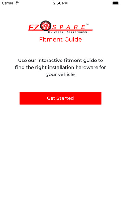Emulate iPhone app EZ Spare - Fitment Guide using MyAndroid