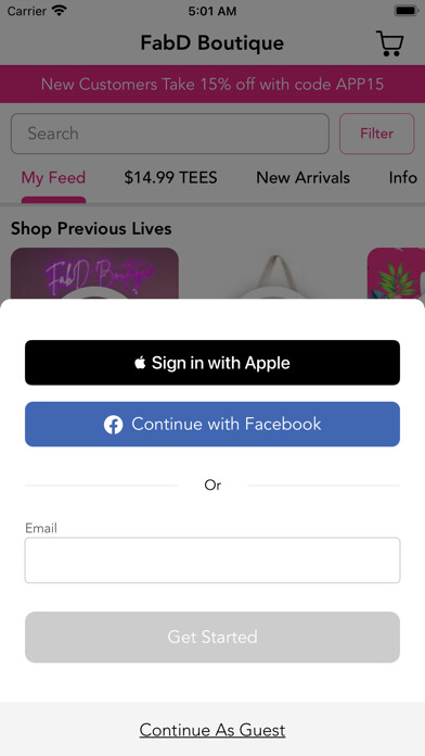 Emulate iPhone app FabD Boutique using MyAndroid Emulate iPhone app FabD Boutique using MyAndroid