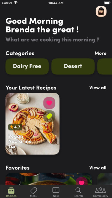 Emulate iPhone app Fab Recipes using MyAndroid