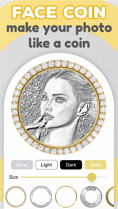 Emulate iPhone app Face Coin - Profile Pic Maker using MyAndroid
