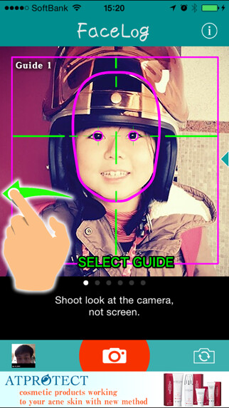 Emulate iPhone app Face Log Camera using MyAndroid