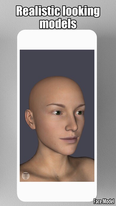Emulate iPhone app Face Model -posable human head using MyAndroid