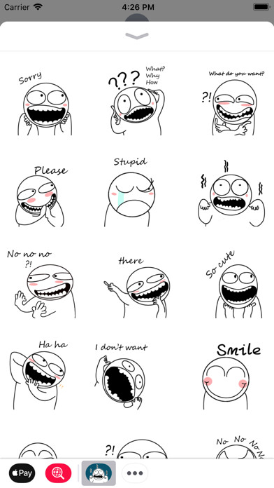 Emulate iPhone app Face Reactions Stickers using MyAndroid
