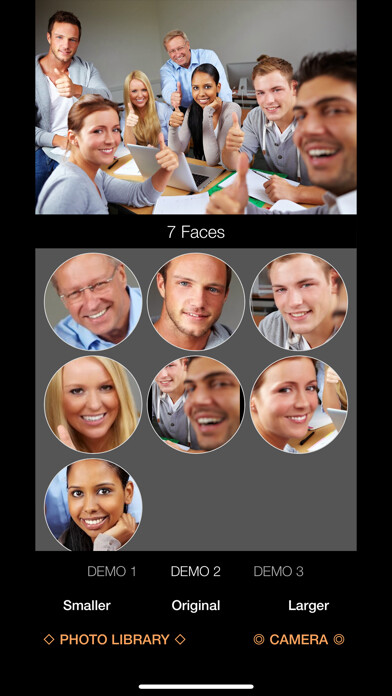 Emulate iPhone app Faces - Photo Crop using MyAndroid Emulate iPhone app Faces - Photo Crop using MyAndroid