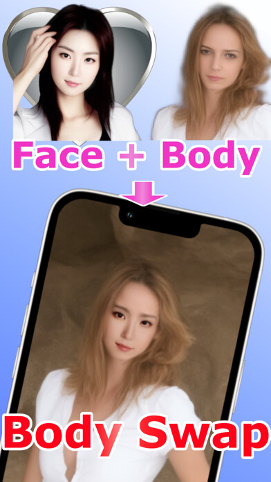 Emulate iPhone app Face Switch - Collage.Click using MyAndroid