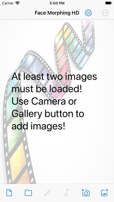 Emulate iPhone app Face Video Morph Animator HD using MyAndroid