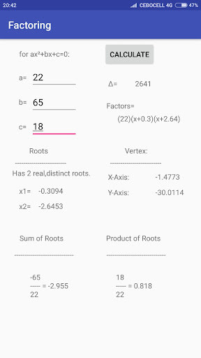 Run android online APK Factoring-Factorization from MyAndroid or emulate Factoring-Factorization using MyAndroid