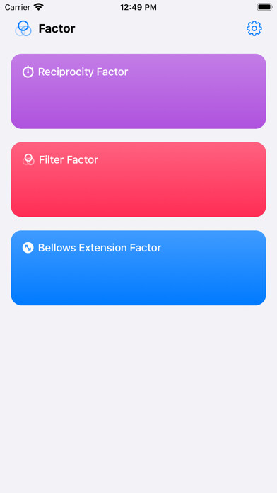Emulate iPhone app Factor: Reciprocity Calculator using MyAndroid Emulate iPhone app Factor: Reciprocity Calculator using MyAndroid
