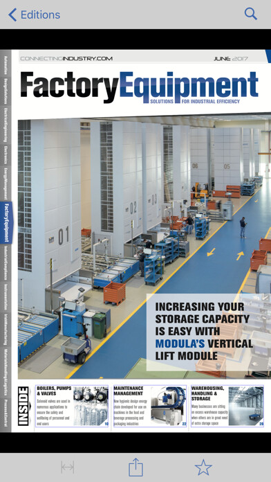 Emulate iPhone app Factory Equipment Magazine using MyAndroid