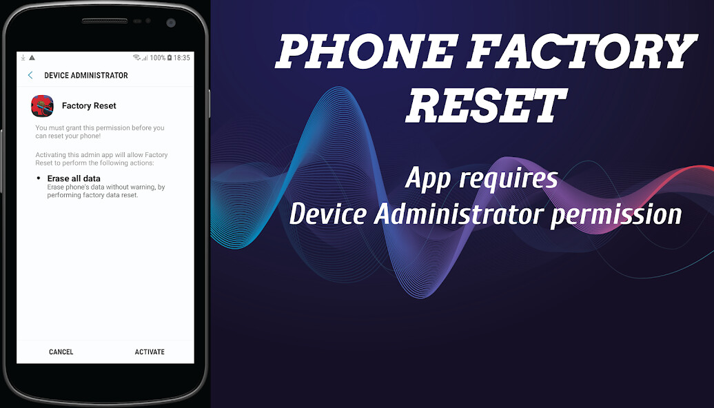 Run android online APK Factory Reset-Format Phone from MyAndroid or emulate Factory Reset-Format Phone using MyAndroid