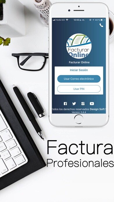 Emulate iPhone app Facturar Online using MyAndroid