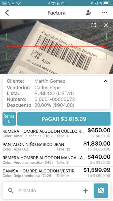 Emulate iPhone app Factura zMobile using MyAndroid