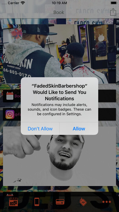 Emulate iPhone app FadedSkinBarbershop using MyAndroid Emulate iPhone app FadedSkinBarbershop using MyAndroid