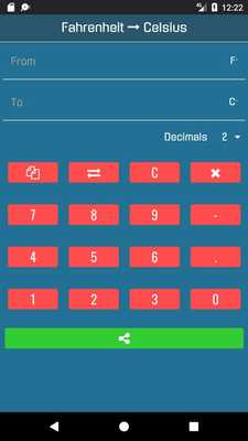 Emulate Android APK Fahrenheit to Celsius Converter