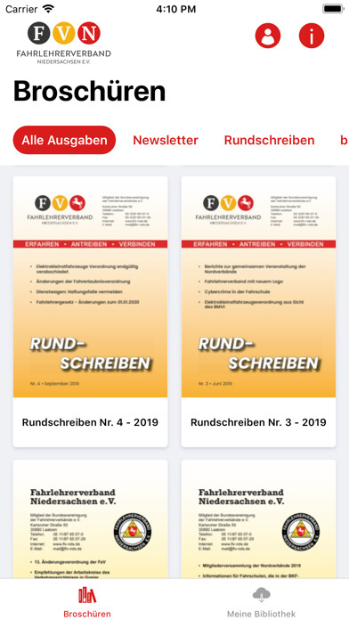 Emulate iPhone app Fahrlehrerverband Nds. e.V. using MyAndroid
