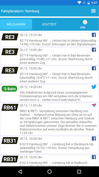 Run android online APK Fahrplanalarm Hamburg from MyAndroid or emulate Fahrplanalarm Hamburg using MyAndroid