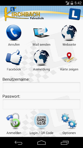 Emulate iPhone app Fahrschule Kirchbach using MyAndroid Emulate iPhone app Fahrschule Kirchbach using MyAndroid