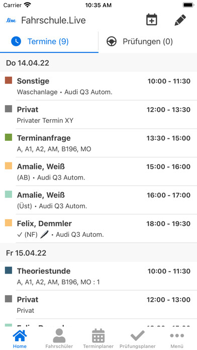 Emulate iPhone app FahrschuleLive using MyAndroid
