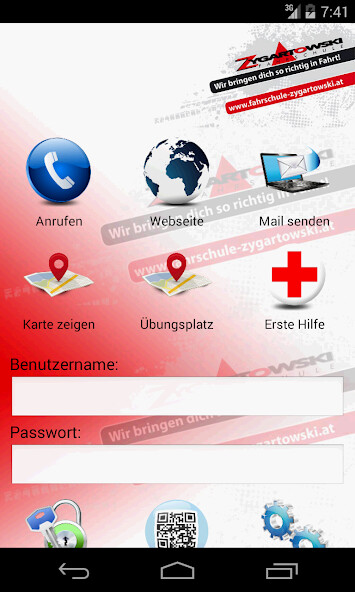 Emulate iPhone app Fahrschule Zygartowski using MyAndroid Emulate iPhone app Fahrschule Zygartowski using MyAndroid