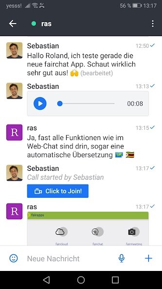Emulate iPhone app fairchat using MyAndroid