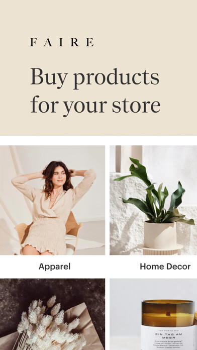 Emulate iPhone app Faire Wholesale using MyAndroid