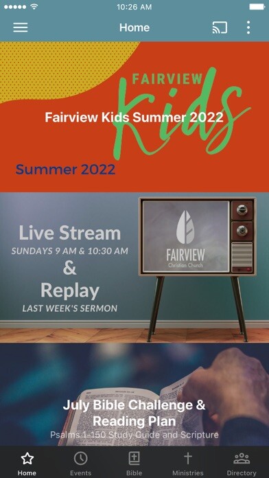 Emulate iPhone app Fairview Christian Church using MyAndroid Emulate iPhone app Fairview Christian Church using MyAndroid