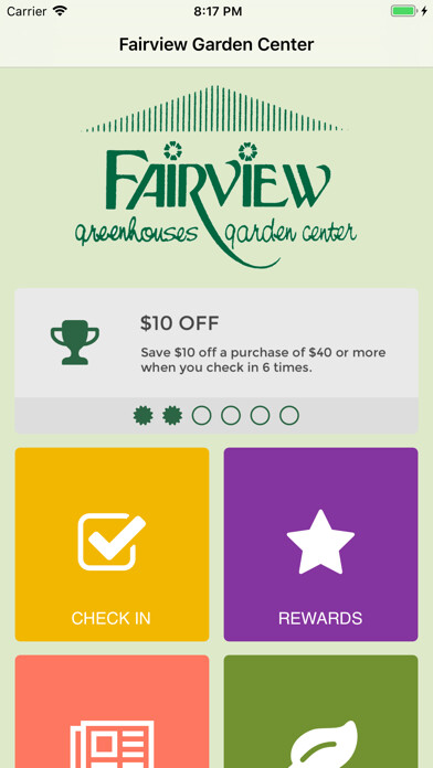 Emulate iPhone app Fairview Garden Center using MyAndroid