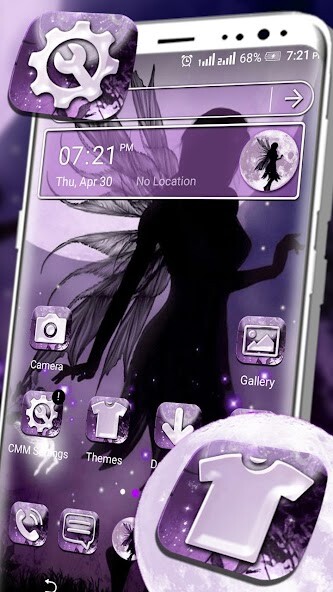 Run android online APK Fairy Dark Purple Theme from MyAndroid or emulate Fairy Dark Purple Theme using MyAndroid