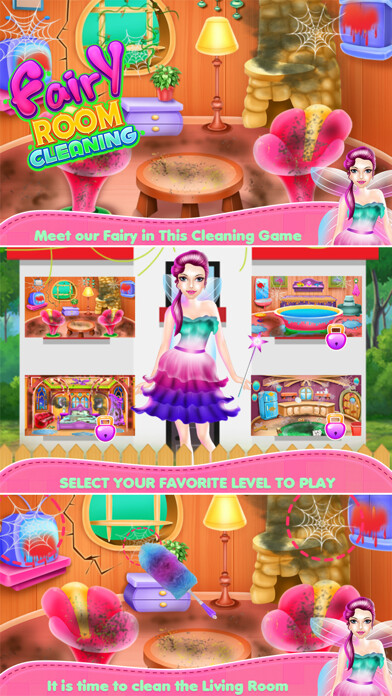 Emulate iPhone app Fairy Room Cleaning using MyAndroid