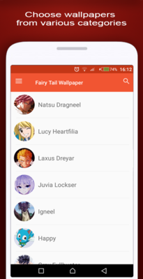 Emulate Android APK Fairy Tail Wallpaper