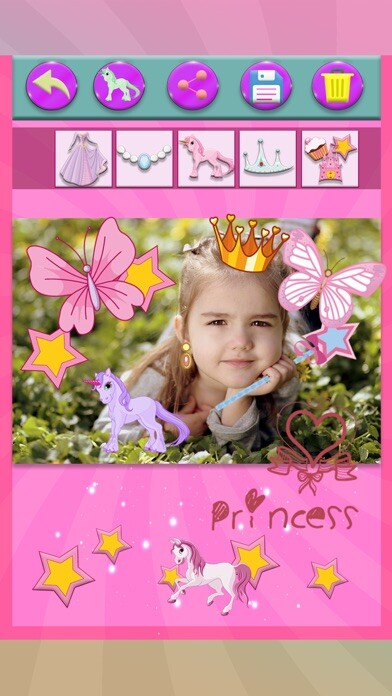 Emulate iPhone app Fairytale Princess Stickers using MyAndroid