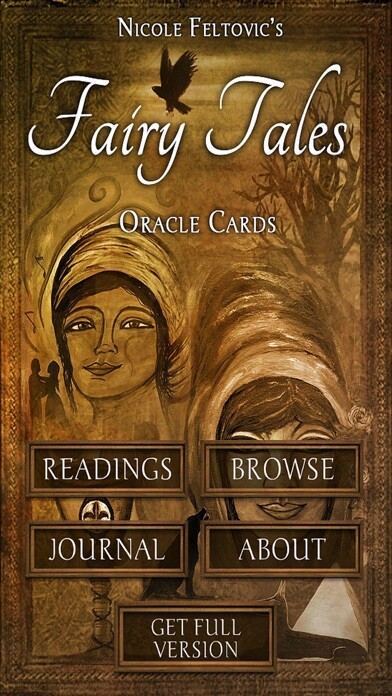 Emulate iPhone app Fairy Tales Oracle Cards using MyAndroid