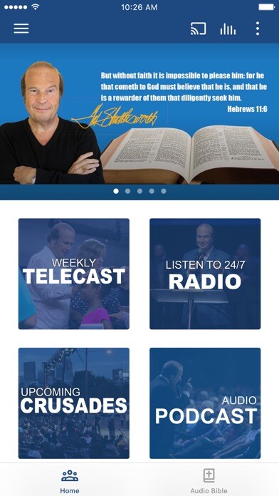 Emulate iPhone app Faith Alive Ted Shuttlesworth using MyAndroid Emulate iPhone app Faith Alive Ted Shuttlesworth using MyAndroid