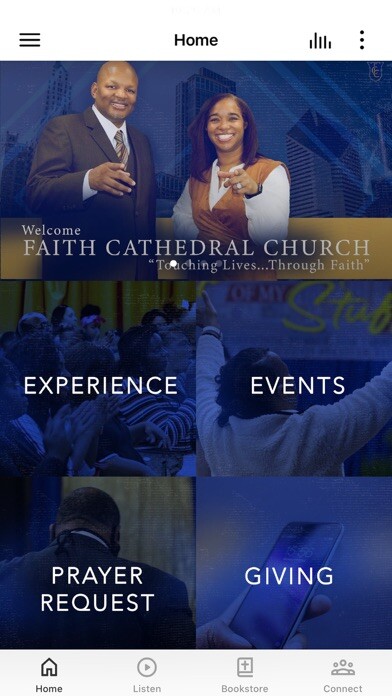Emulate iPhone app Faith Cathedral Church using MyAndroid