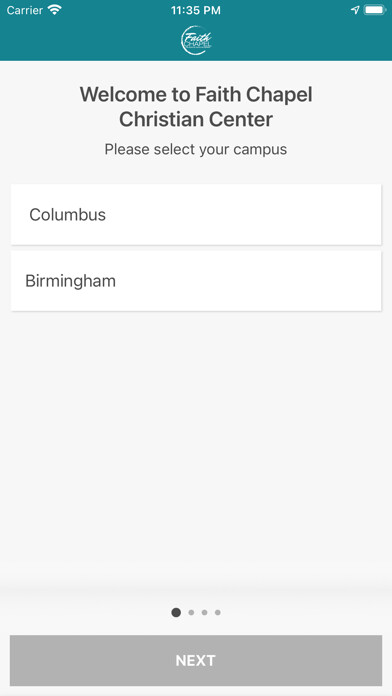 Emulate iPhone app Faith Chapel App using MyAndroid