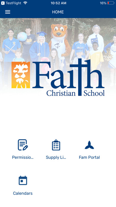 Emulate iPhone app Faith Christian School FCS-K12 using MyAndroid