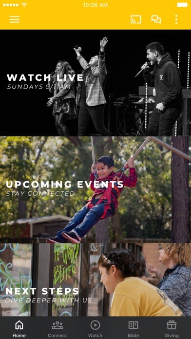 Emulate iPhone app Faith Church - Houston, TX using MyAndroid