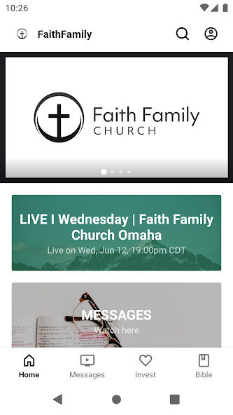 Emulate iPhone app Faith Family Church - Omaha using MyAndroid Emulate iPhone app Faith Family Church - Omaha using MyAndroid