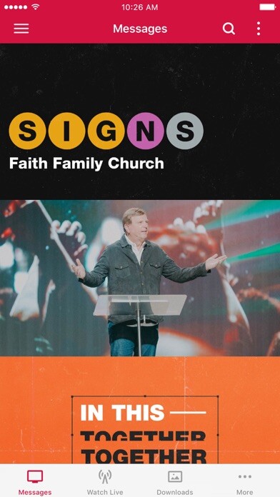 Emulate iPhone app Faith Family using MyAndroid