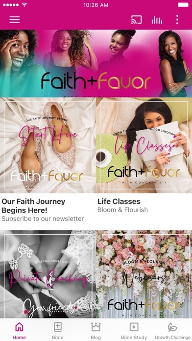 Emulate iPhone app Faith + Favor With Coach Misty using MyAndroid Emulate iPhone app Faith + Favor With Coach Misty using MyAndroid