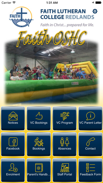 Emulate iPhone app Faith Lutheran College OSHC using MyAndroid