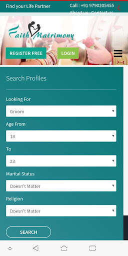 Run android online APK Faith Matrimony from MyAndroid or emulate Faith Matrimony using MyAndroid