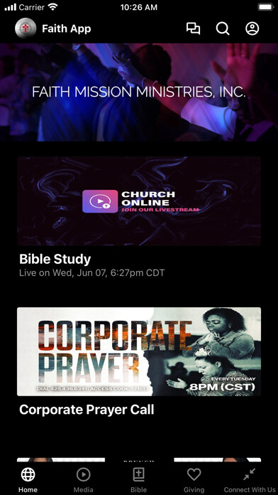 Emulate iPhone app Faith Mission Ministries using MyAndroid Emulate iPhone app Faith Mission Ministries using MyAndroid